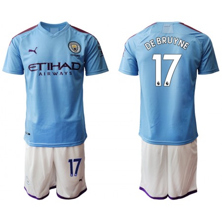 Billiga Fotbollströjor Manchester City DE BRUYNE 17 Barn Hjemma tröja 2019/20 Kortärmad